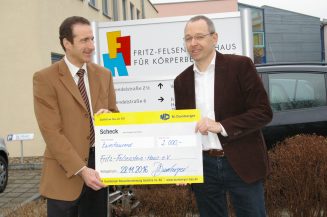 Bauunternehmung Dumberger spendet  2000,- Euro an Felsensteiner